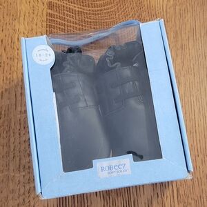 Robeez Black leather toddler shoes